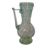 Signed spun glass vase