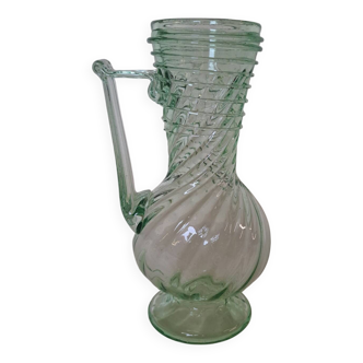 Signed spun glass vase