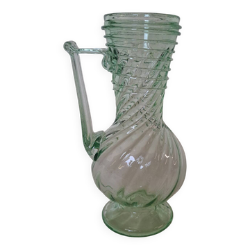 Signed spun glass vase