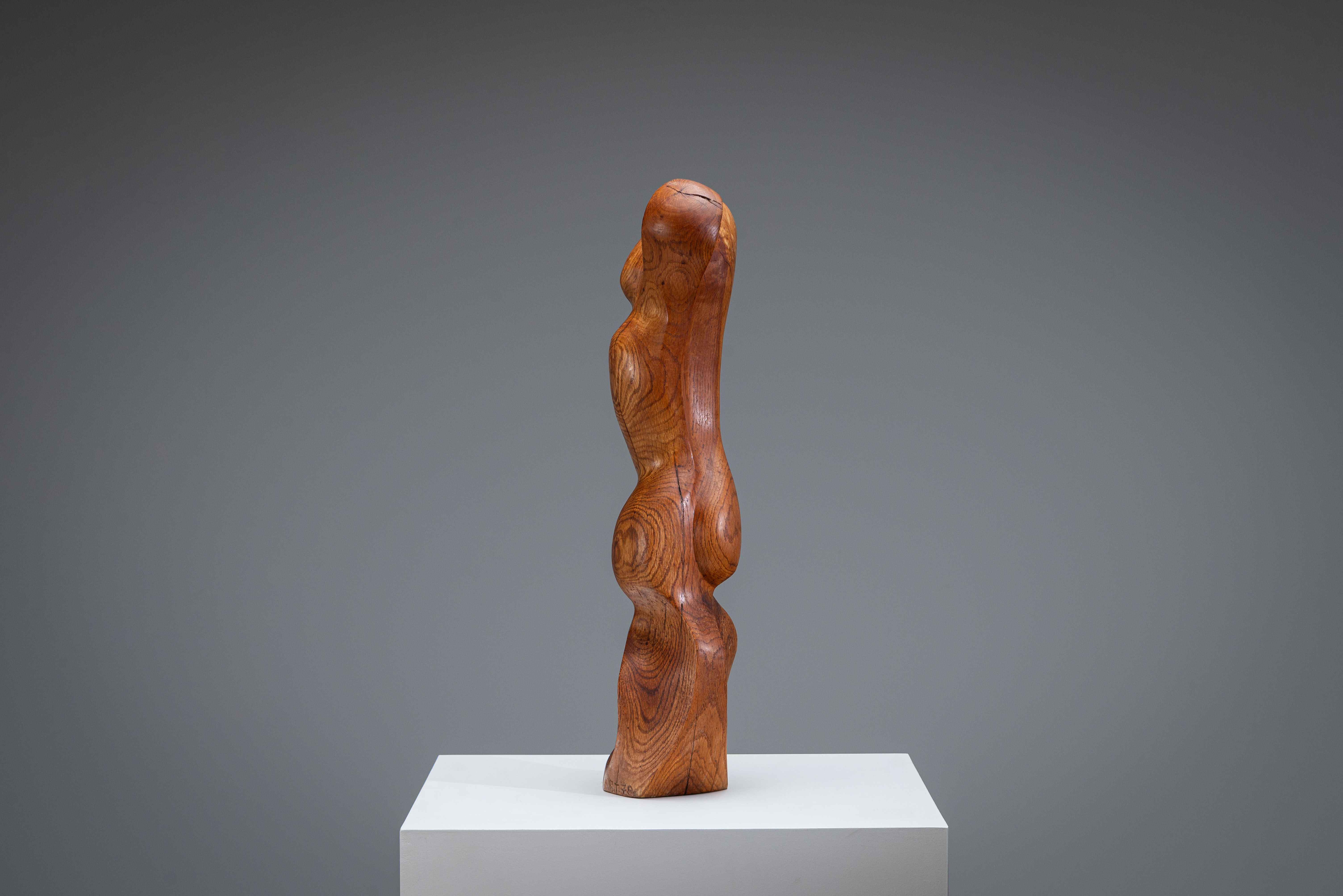 Abstract biomorphic wooden sculpture 1978