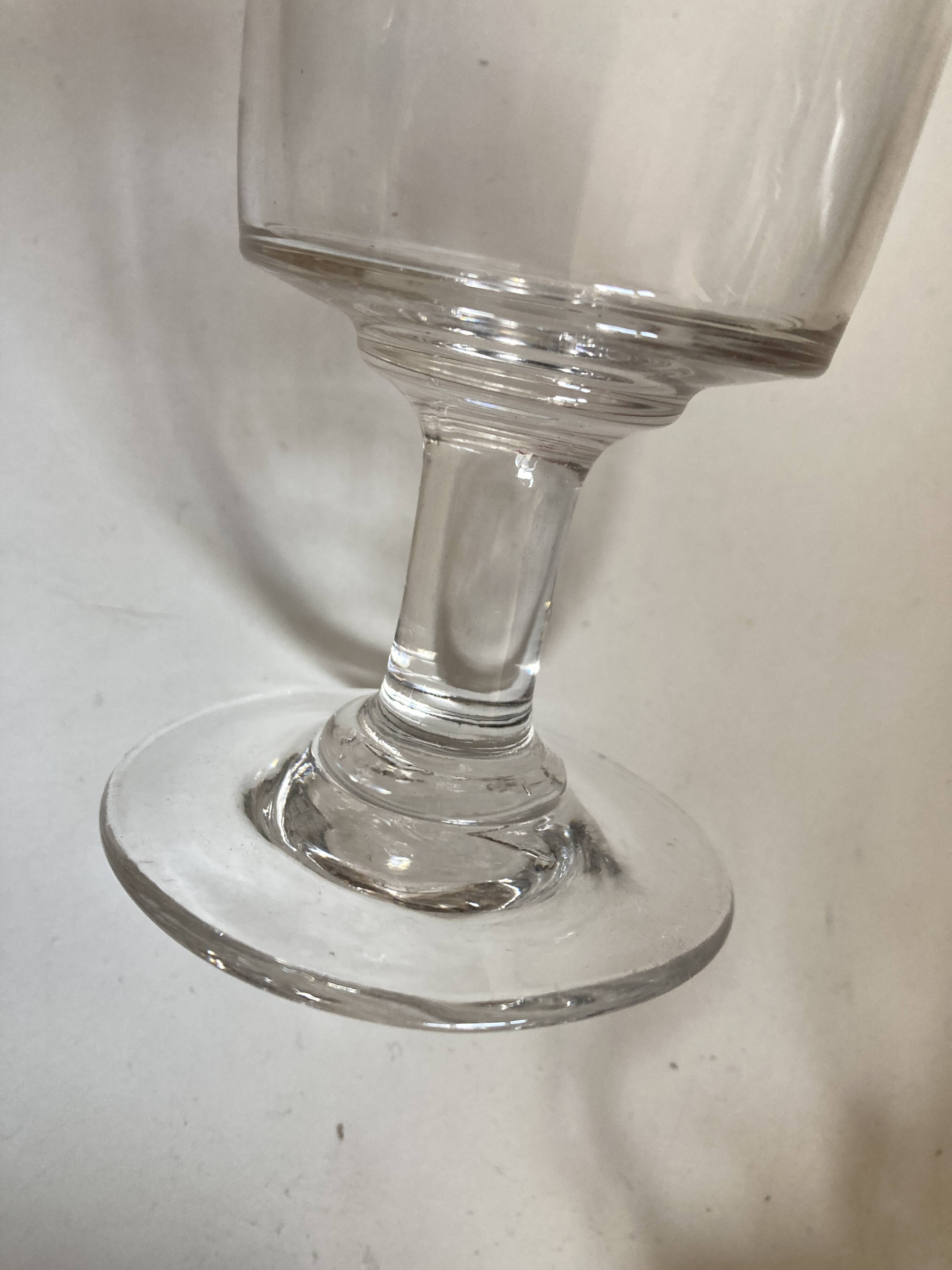 Set de 4 verres rouleau 19e en verre irrégulier