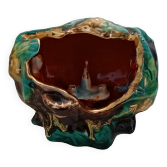 Old shell lamp "Monaco" in ceramic around the years 50/60.