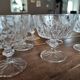 Set of 10 vintage champagne glasses in molded glass