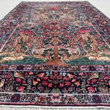 Ancient Persian carpet, Kirman Laver, circa 1880