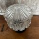 Antique Vintage Black Bakelite Mold Glass Ceiling Light