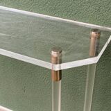 Console, altuglass, 1970s, in the style of Charles Hollis Jones.