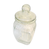 Airtight in striated glass candy