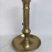 Set of 3 antique push-button bronze candlesticks from the Napoleonic III era.