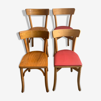 4 chaises bistrot vintage Baumann