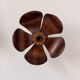 Vintage wall sconces, carved wood with floral pattern, France, 1960.