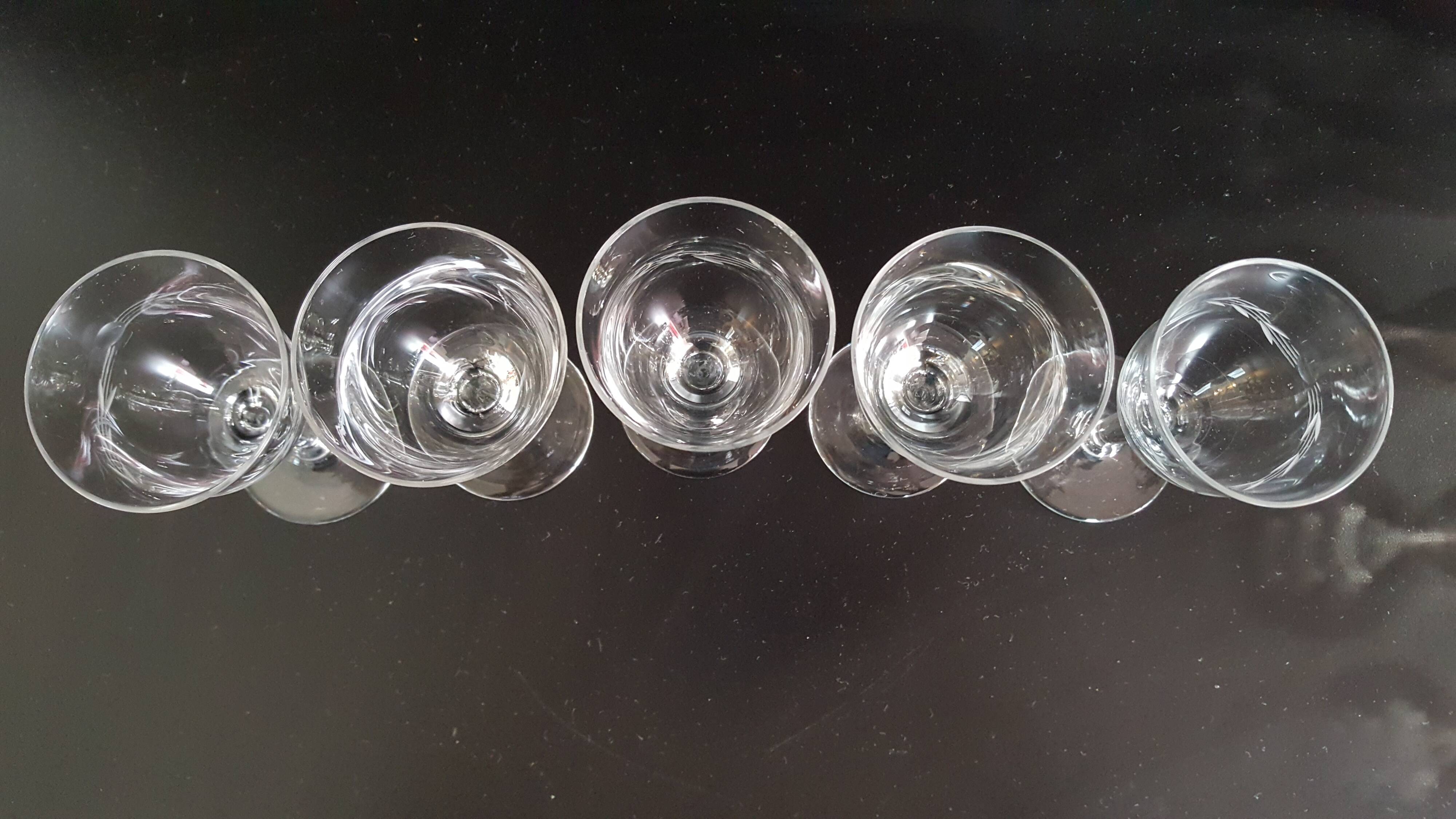 5 blown and chiseled former glasses