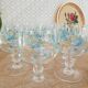 Ensemble de 8 verres à vin ballon Myosotis Veronica vintage