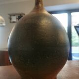 Vintage stoneware ball vase by Daniel Cassiet from 1972