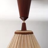 Suspension scandinave en tissu et teck vintage années 60