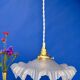 Suspension abat-jour vintage en verre dépoli