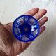 6 small cut glass bowls, vintage cobalt blue salt shaker