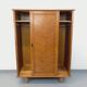 Vintage oak wardrobe from the 1960s.