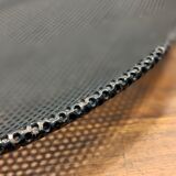 Black metal basket by Mathieu Mategot