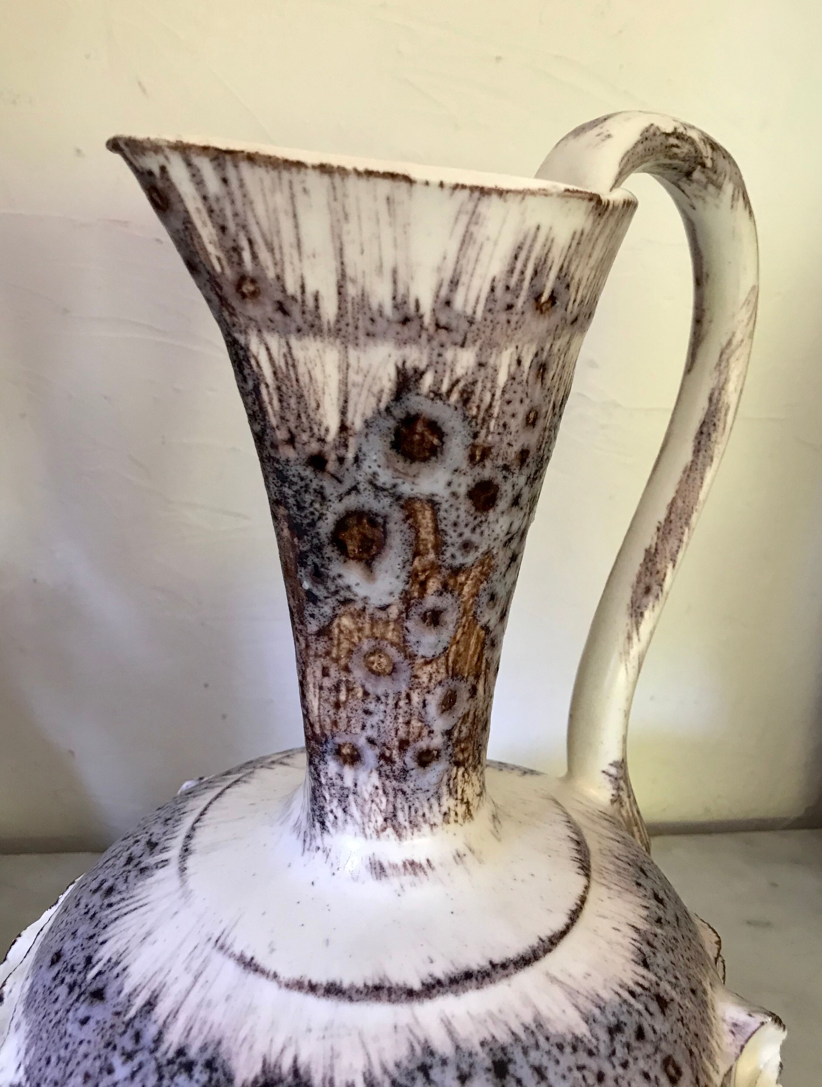 Vintage Vallauris ceramic pitcher