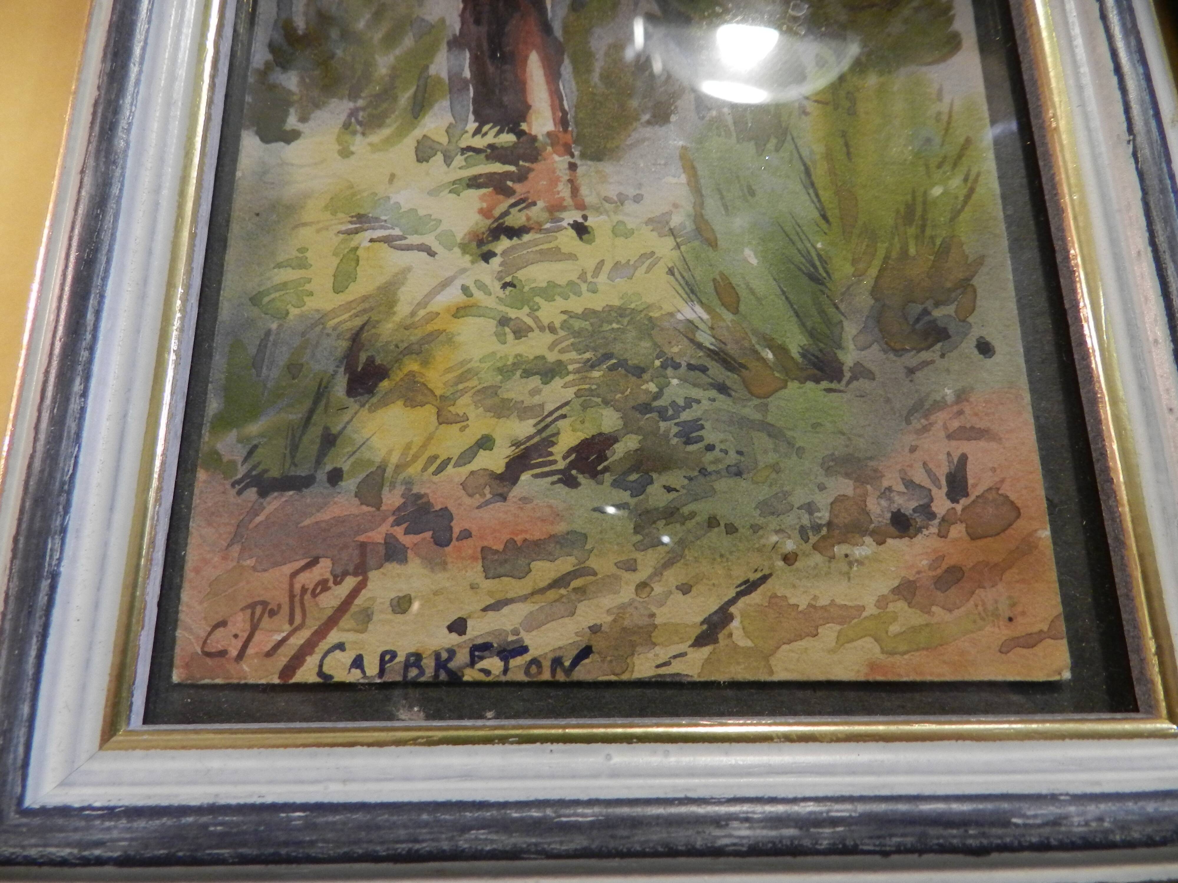 Lot of 2 small watercolors by C.Duffaud from 1920