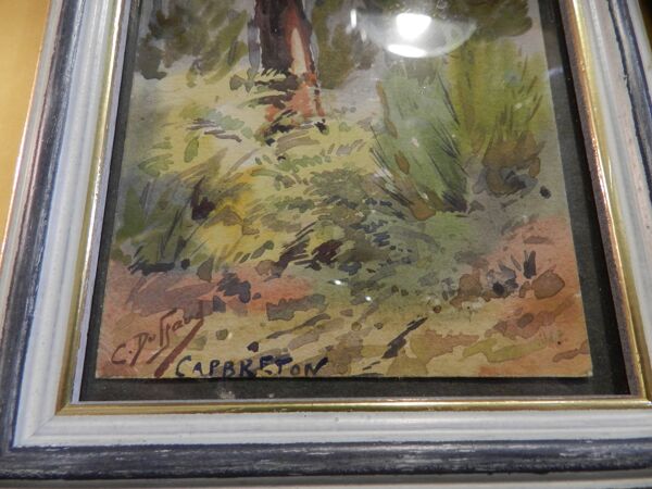 Lot de 2 petites aquarelles de C.Duffaud de 1920