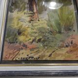 Lot of 2 small watercolors by C.Duffaud from 1920
