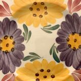 Dish and 12 dessert plates Gien, Benodet model, 1950