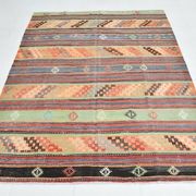 6x7 Handknotted Wool Kilim Rug, 169x211Cm