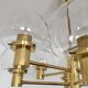 Mid Century Modern brass chandelier by Kaiser Leuchten