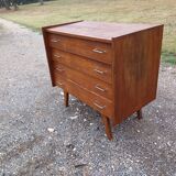 Vintage 50s Chest of Drawers with Compass Legs