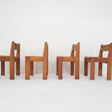 Set of four dining chairs by Ate van Apeldoorn for Houtwerk Hattem, The Netherlands 1970's