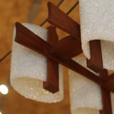 Teak & Perspex granite chandelier (60s)