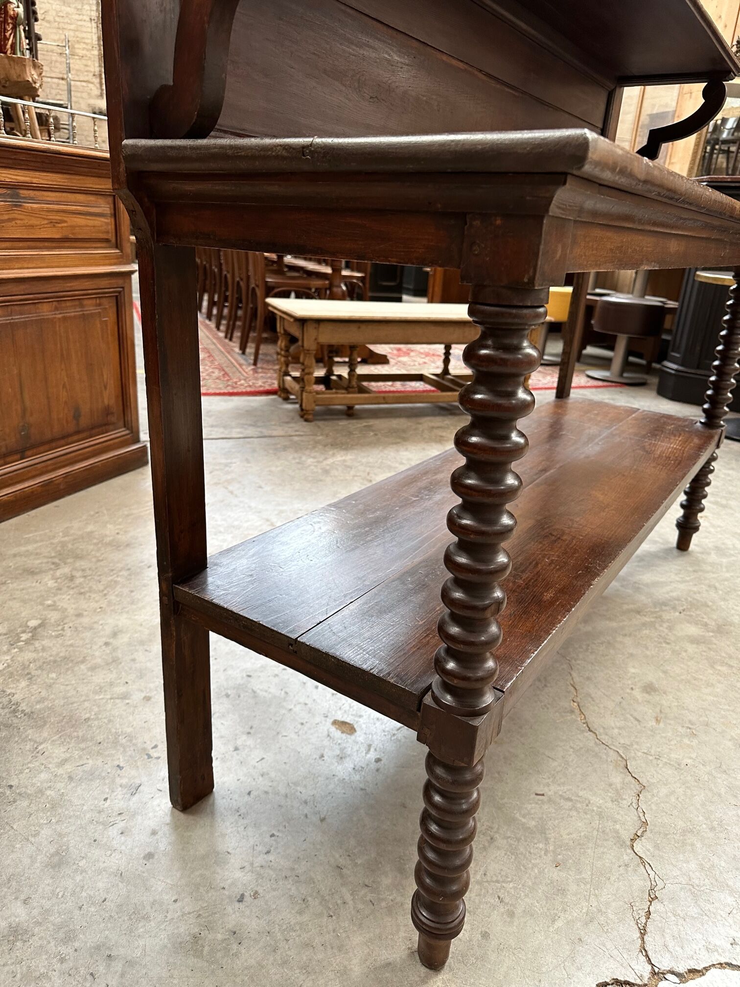 Late nineteenth century oak shop furniture