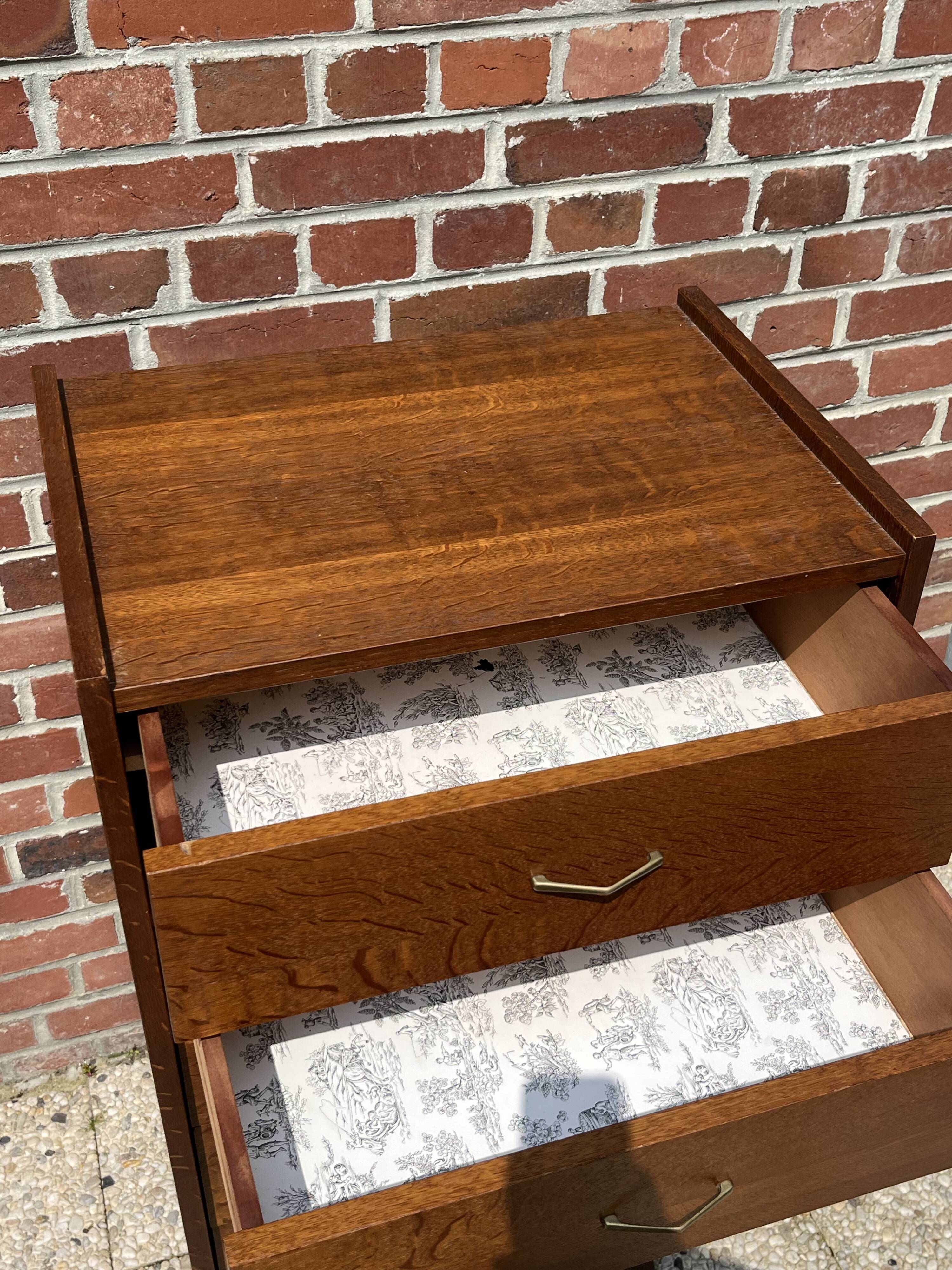 Vintage chest of drawers compass feet
