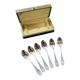 Box of 6 small Boulenger silver-plated spoons from the 1930s.