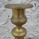 2 antique candle holders
