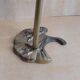 Heron bird in vintage golden brass