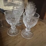 Set of 10 crystal glasses