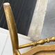 chaise Napoléon III en bois doré et velours rose, chaise ancienne Chiavari en bois