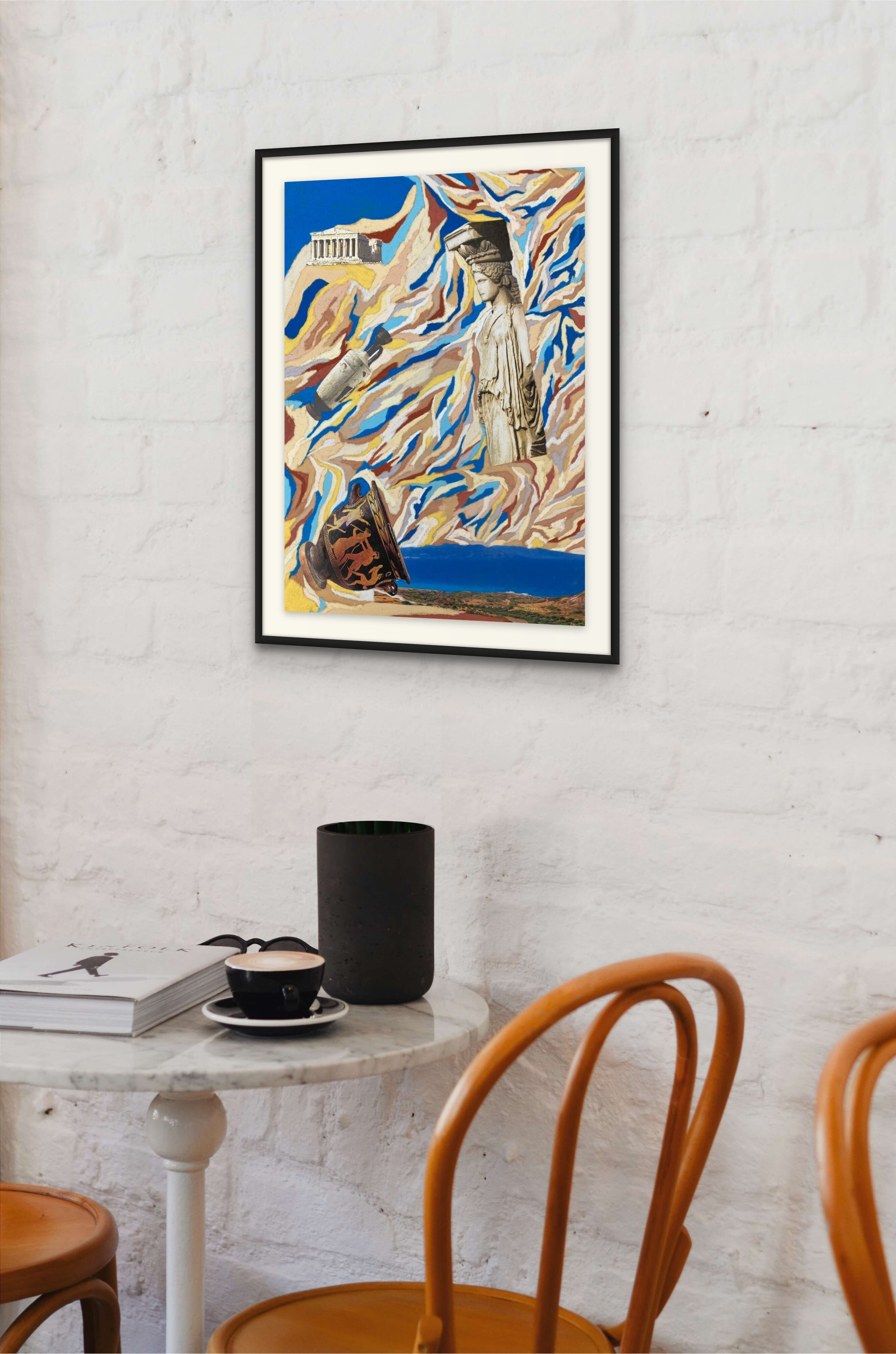 Draw Pastel "Fragments of Greece" framed