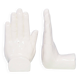 Set of 2 white porcelain hand bookends