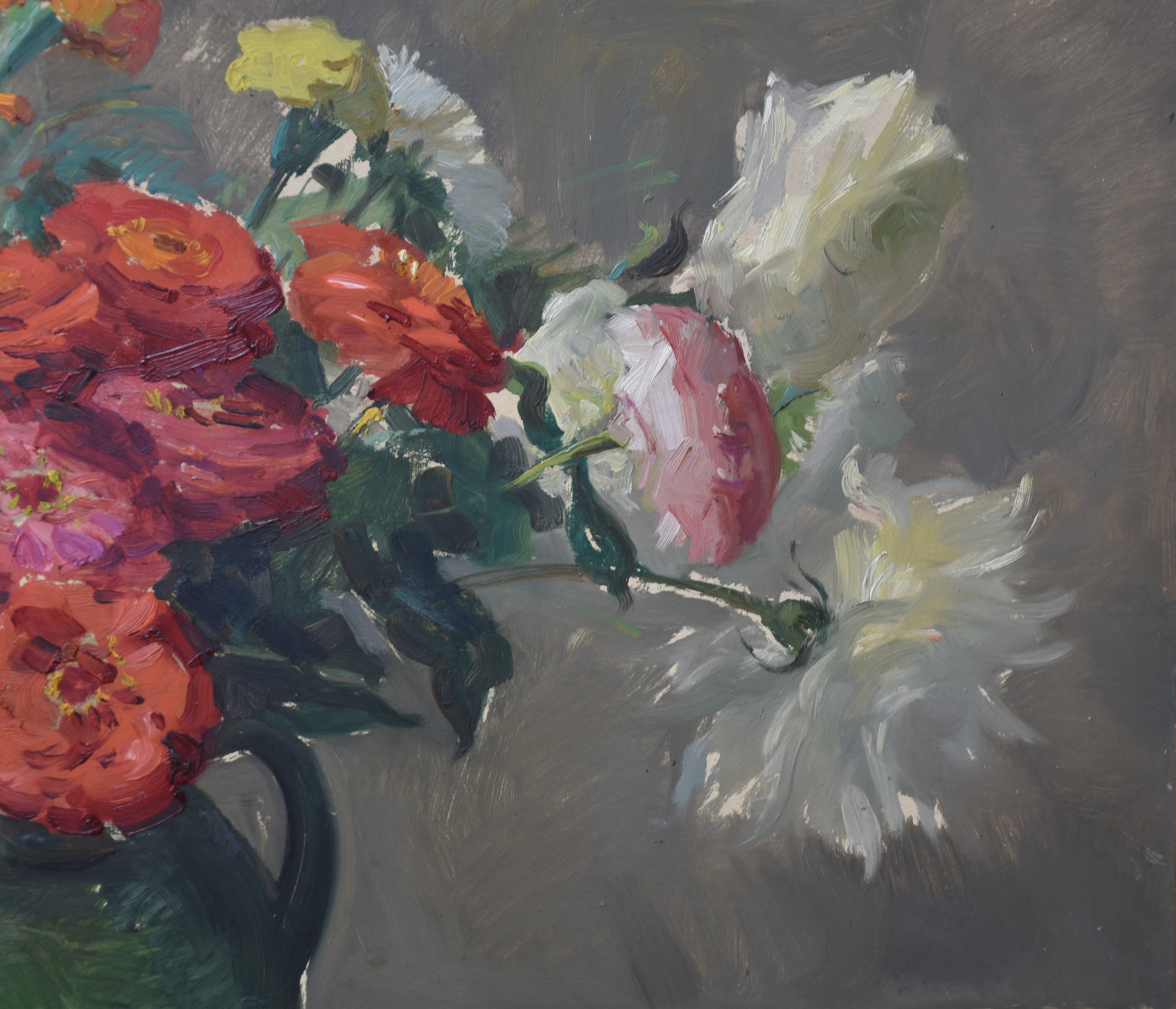 Jean Chaleyé, Flowers in a Green Water Jug (circa 1920)