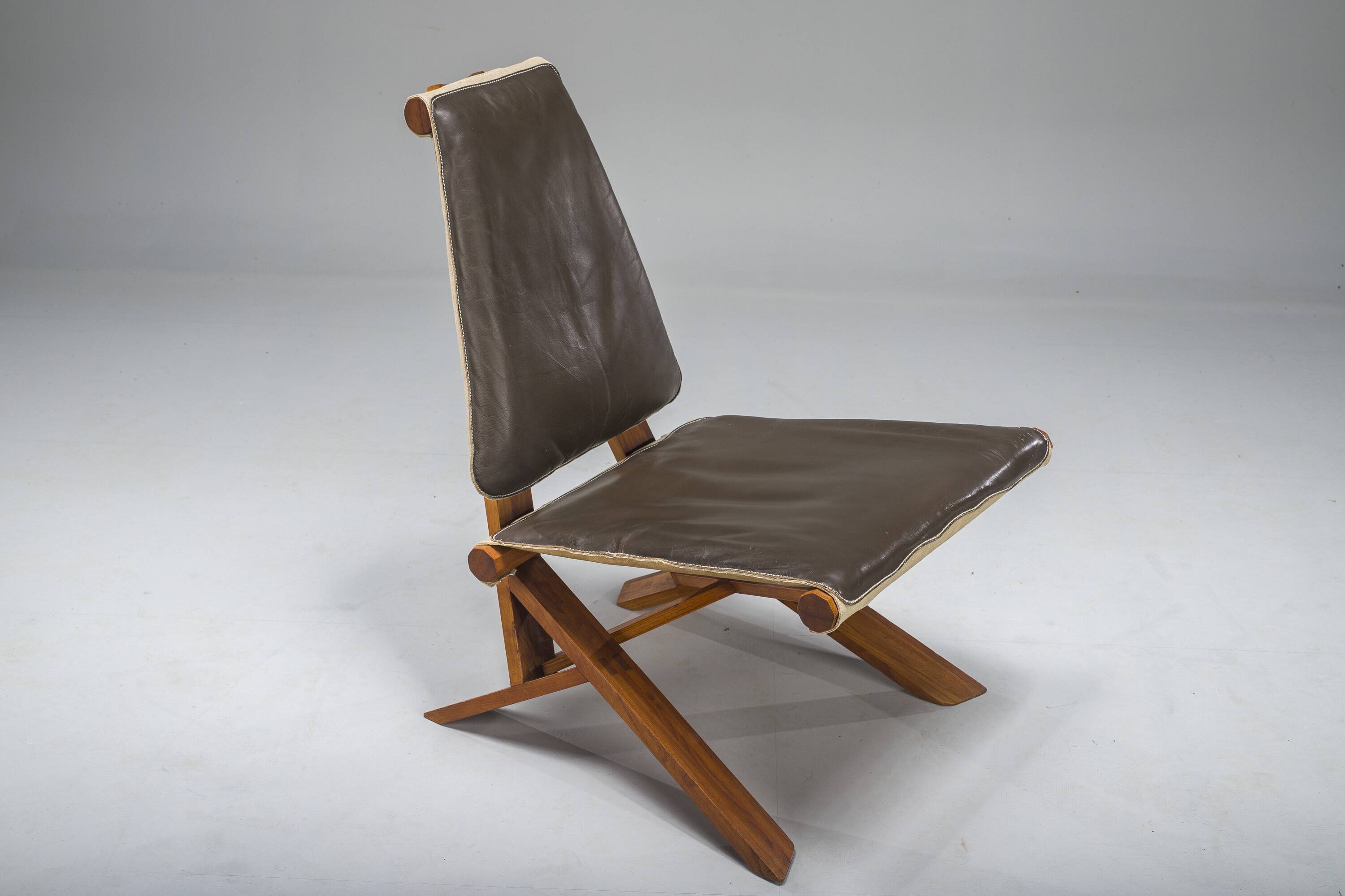 French S46 Dromadaire Chair by Pierre Chapo for Ebenisterie Seltz, 1970s