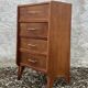 Commode chiffonnier vintage pieds compas design annees 60
