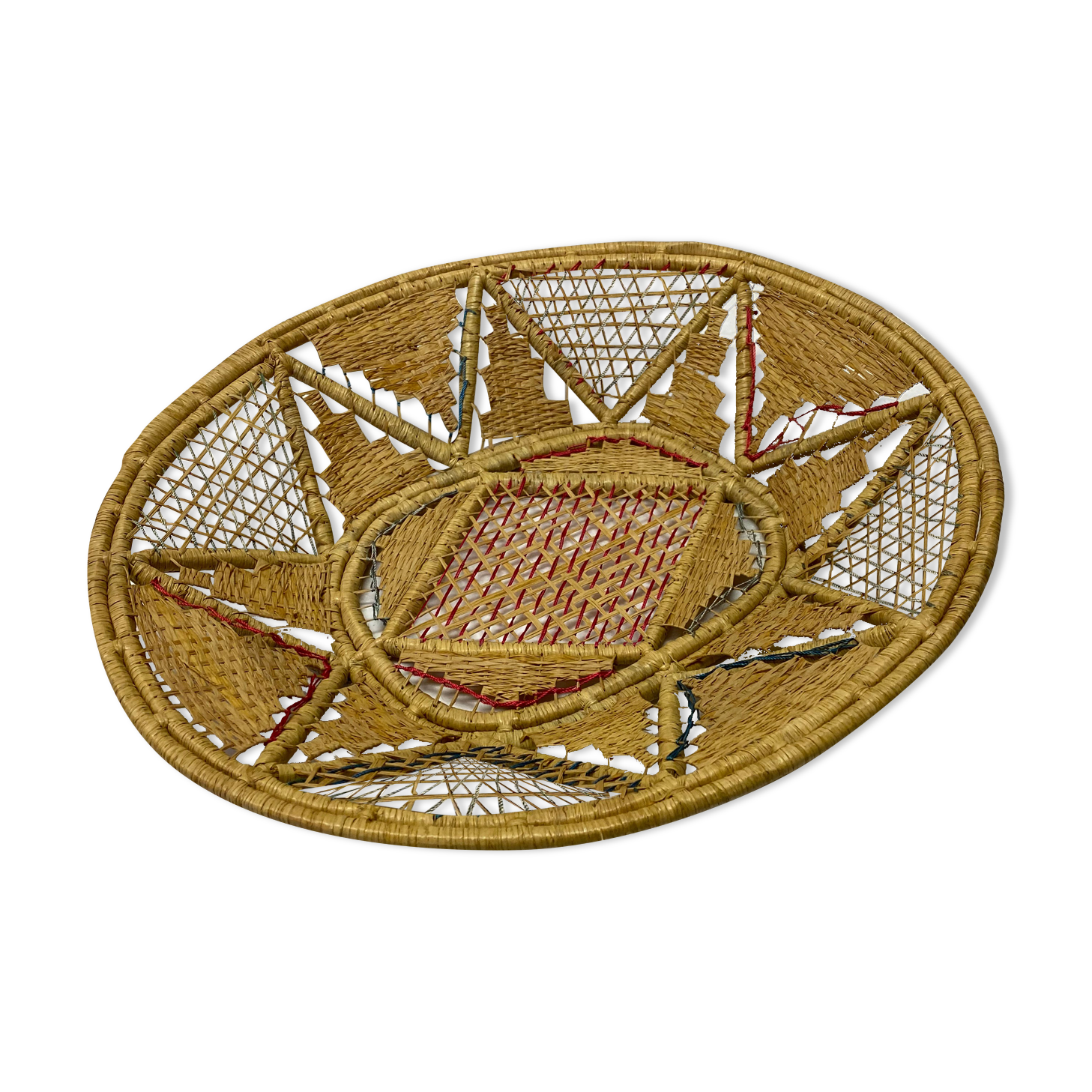 Vintage wicker handmade basket