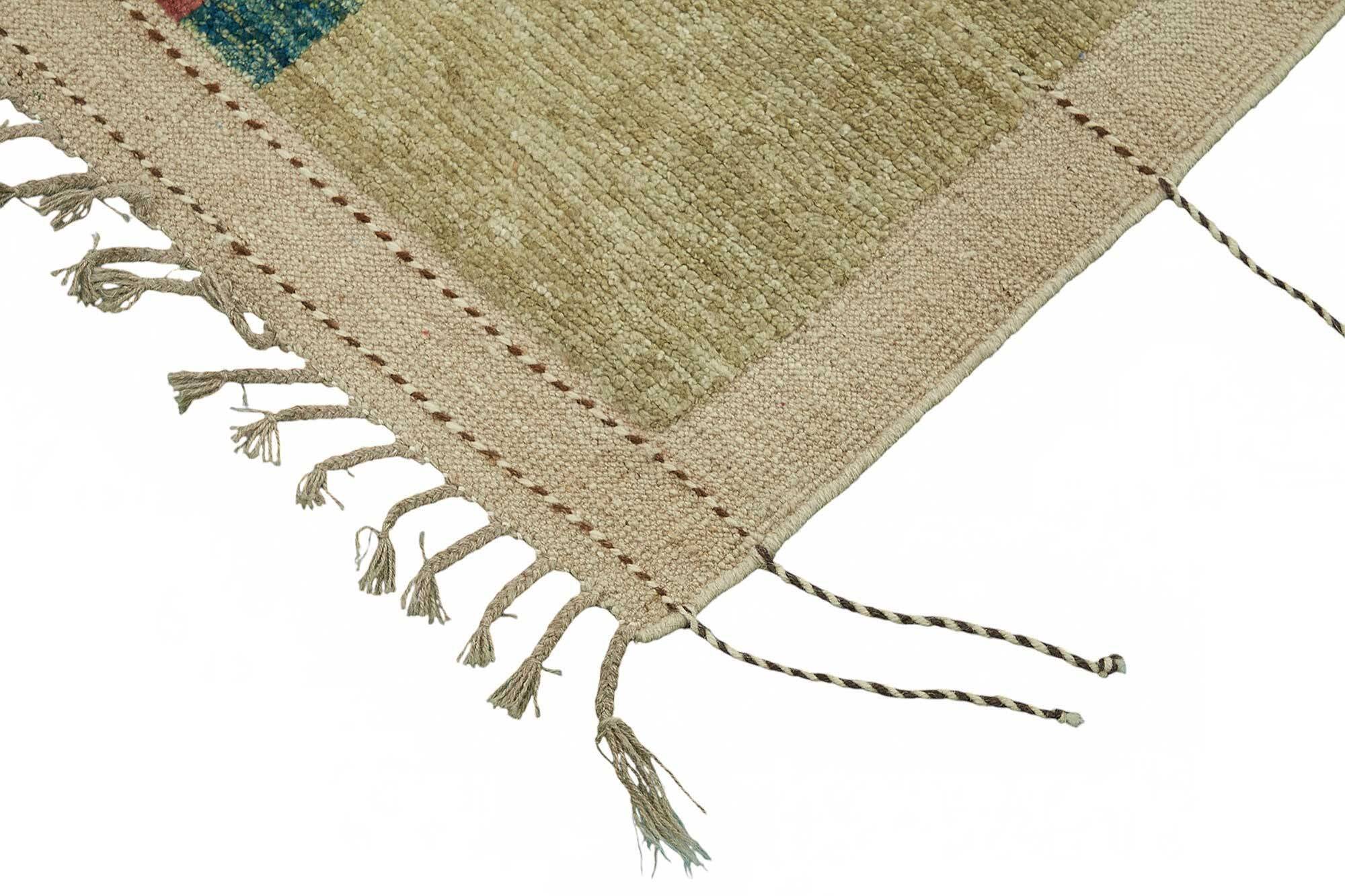 Handmade Turkish One of a Kind 203 cm x 310 cm Multicolor Wool Carpet