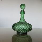 Carafe empoli made in italy diamond tip glass 60s 70s