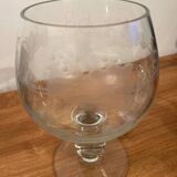 Large grape rinsed glass