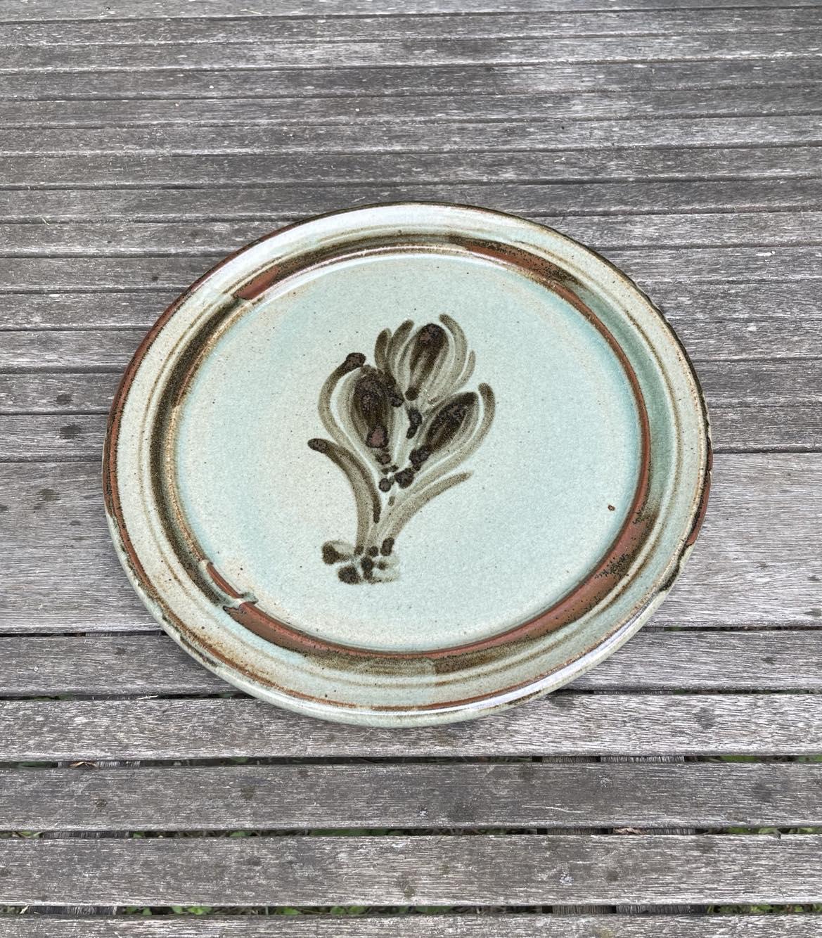 Large stoneware pie dish from Blanot pottery.