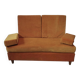 Vintage orange velvet bench from the 70s